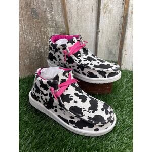 Gypsy Jazz Slip On Loafers Cow Print Cowgirl Youth Girls 1